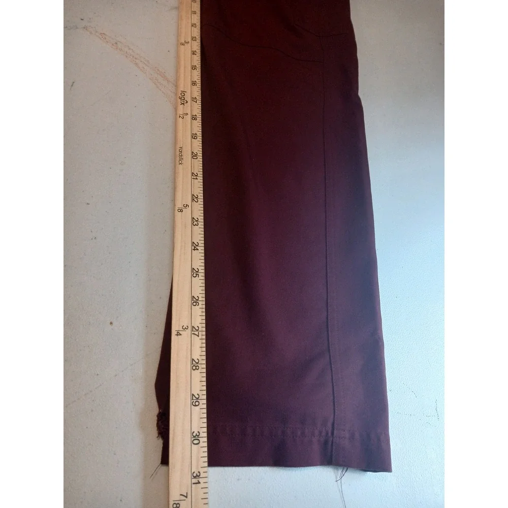 FIGS Scrub Pants Cargo Pockets Elastic Waist Burgundy Red Women's Size Small